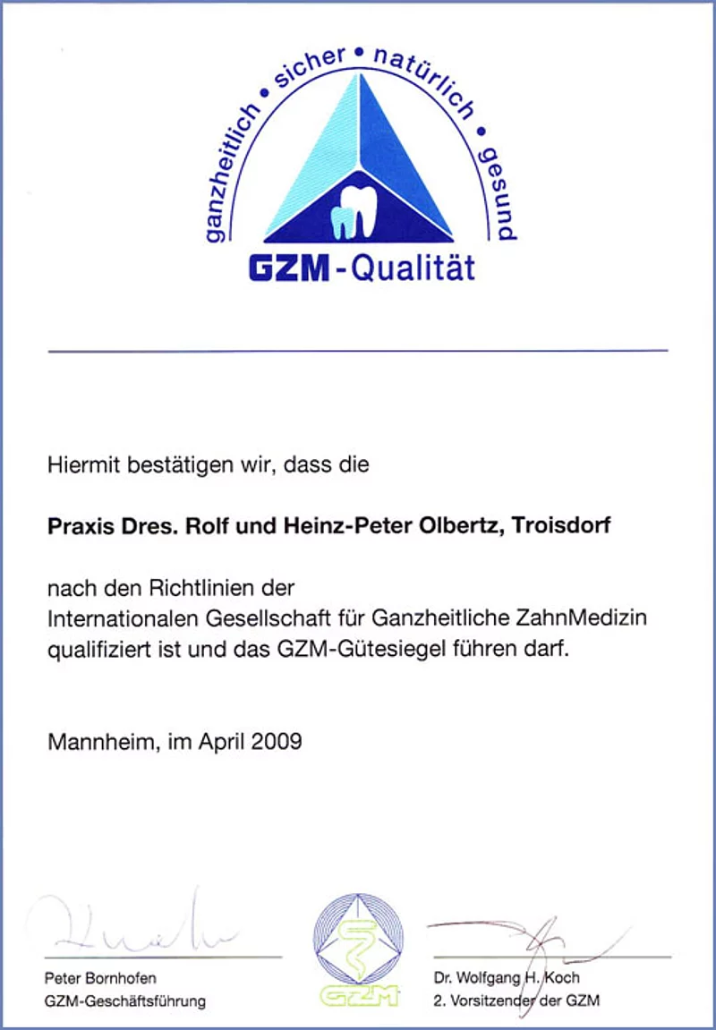 Brief mit dem GZM Gütesiegel