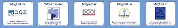 Mitgliedschaften bei: DGZI, dgp, DGOI, BDIZ EDI und GZM